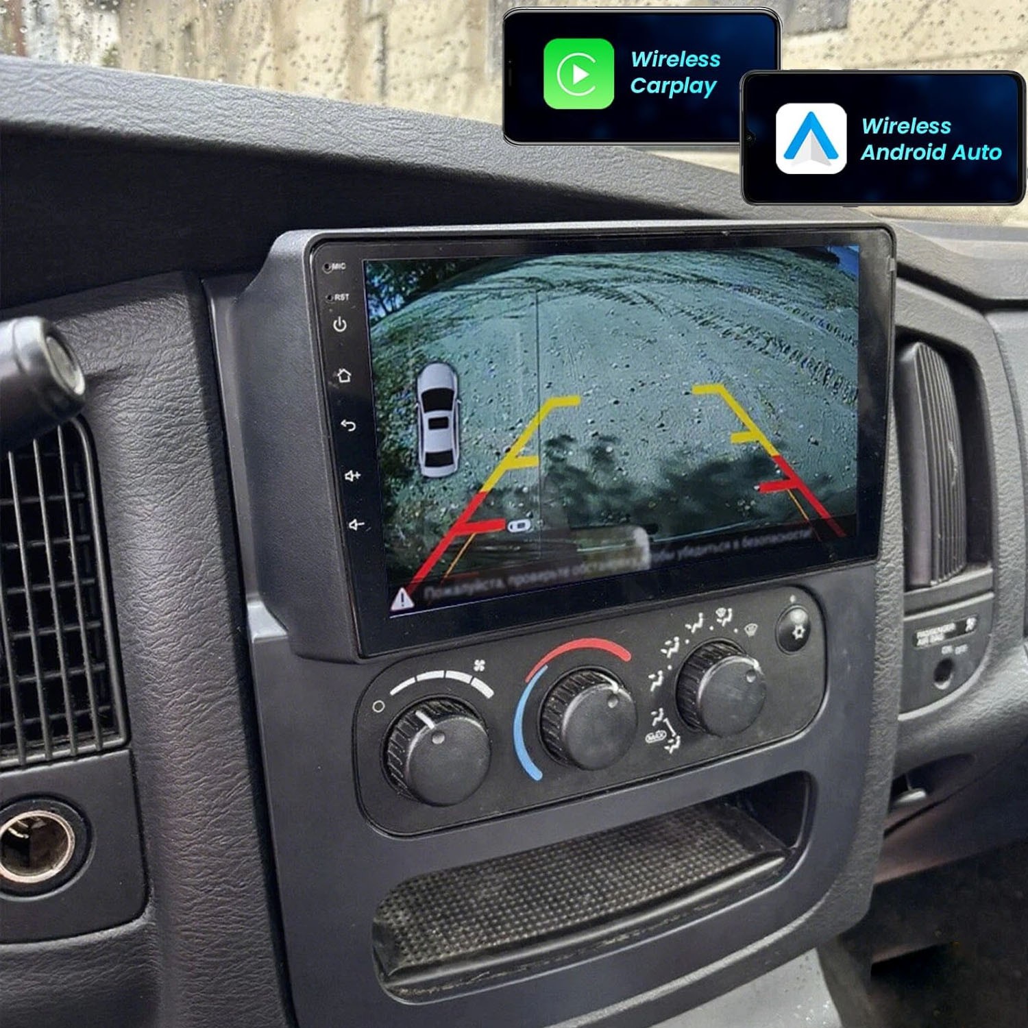 Android 13 CarPlay Car Stereo Radio GPS For 2002-2005 Dodge Ram 1500 2500 3500