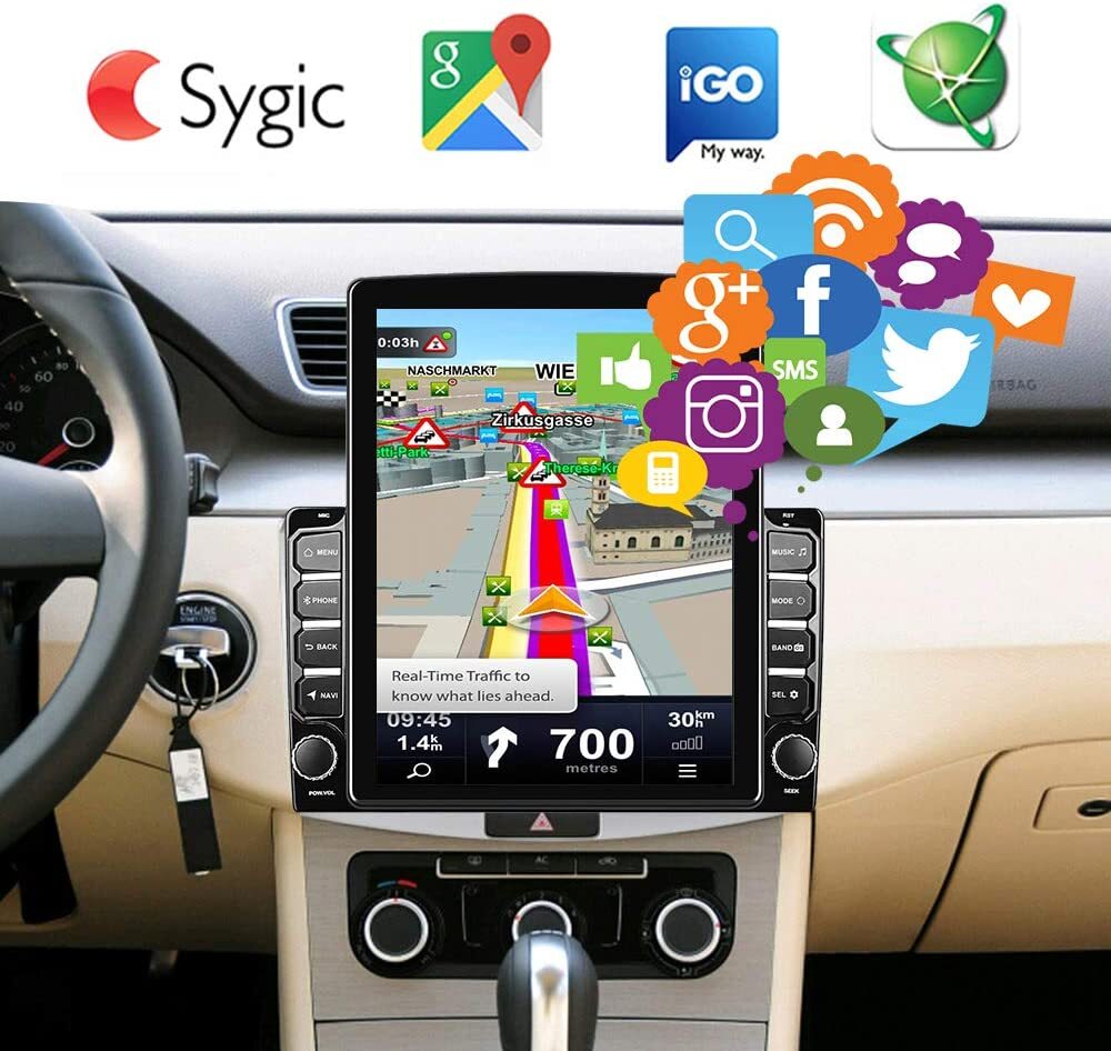 Car Stereo Radio Player Wifi Android Auto Cam Carplay 9.7″ 2Din Android 13.0 Gps