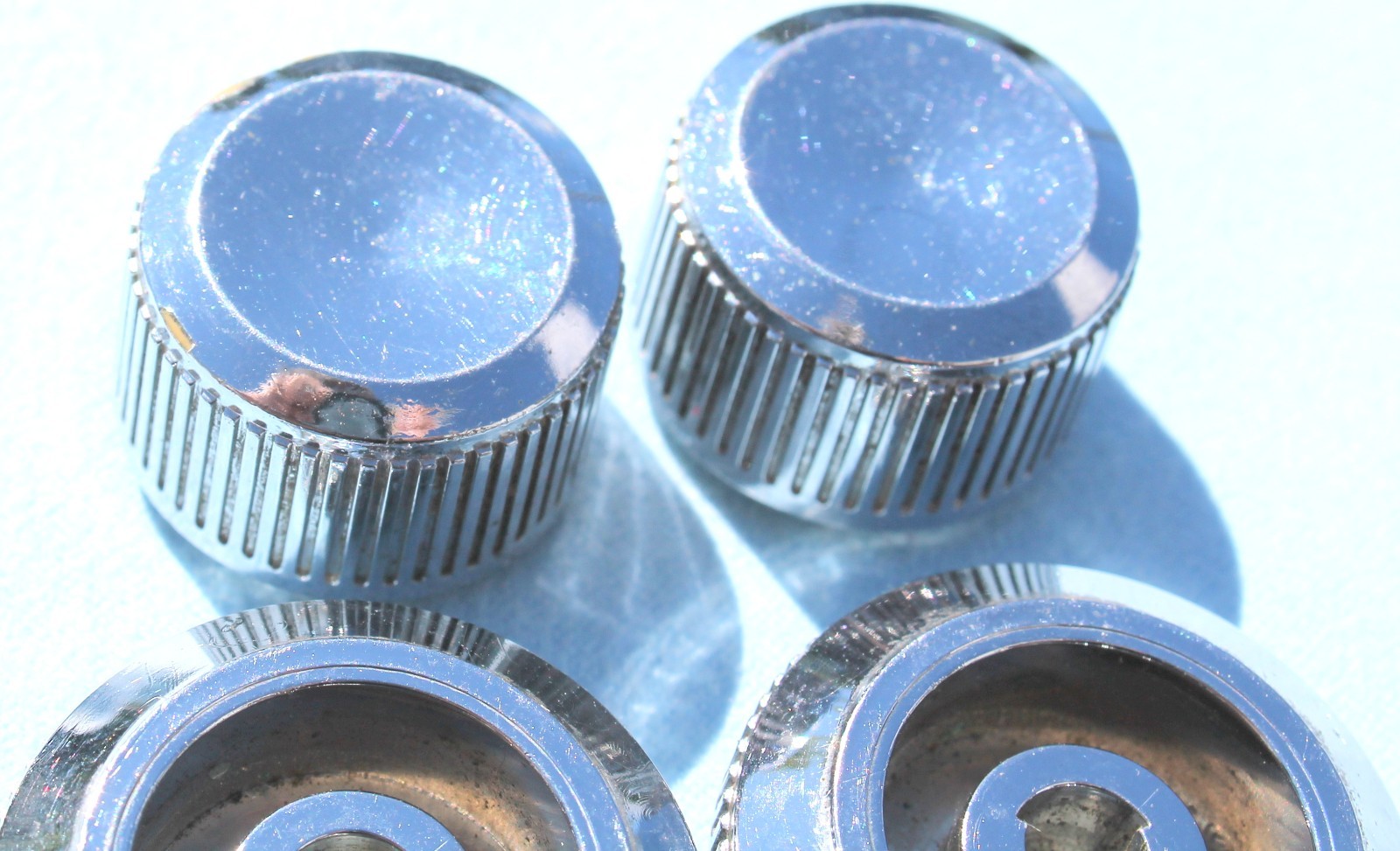 1976 1977 1978 1979 OEM MOPAR CHRYSLER DODGE PLYMOUTH CHROME RADIO KNOBS 3501490