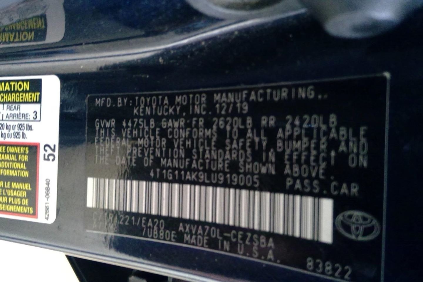 Audio Equipment Radio Display And Receiver ID 86140-06C70 Fits 20 CAMRY 1116376