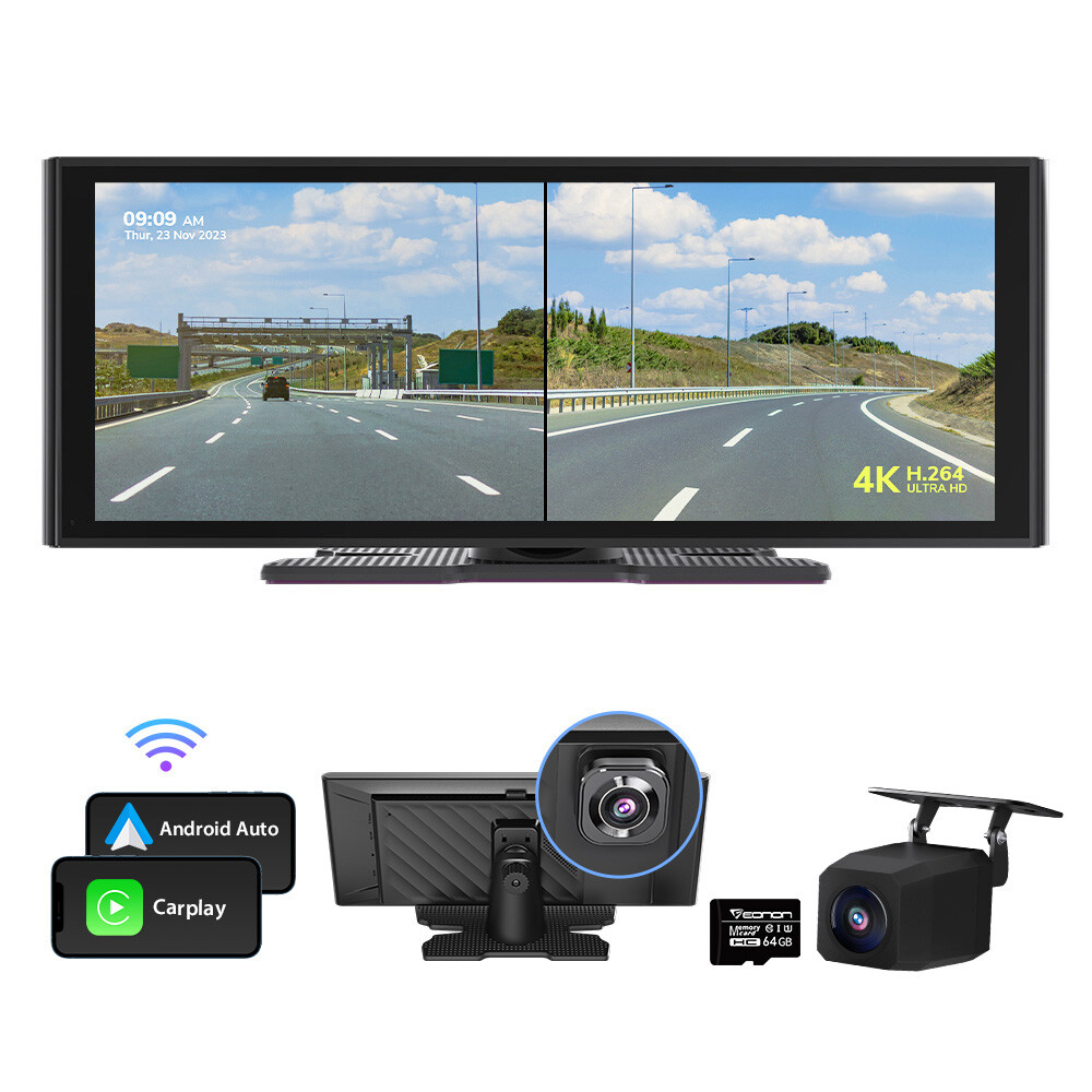 Eonon 9.33″Portable Multimedia Car Stereo Wireless Apple Carplay/Android Auto 4K