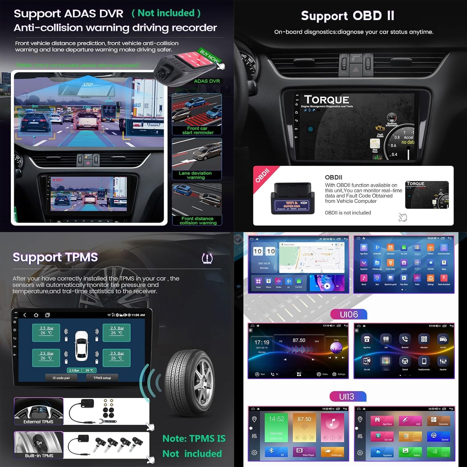 6.86in Car Stereo Radio For Dodge Aries 1981-1989 Android13 Carplay WIFI FM GPS