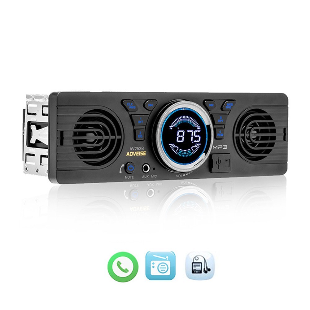 Single Din Car Radio MP3 Player FM/USB/TF/AUX-In HIFI for 2 Speaker New