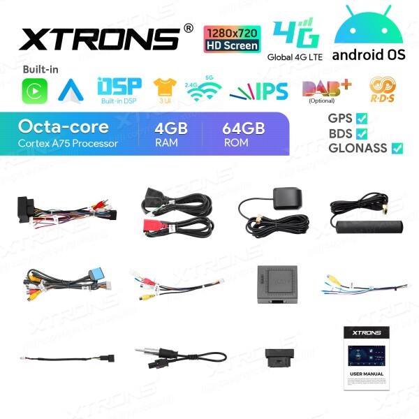 STOCK1 ANDROID OS TABLET FOR PEUGEOT Octa Core 4GB RAM 64GB ROM