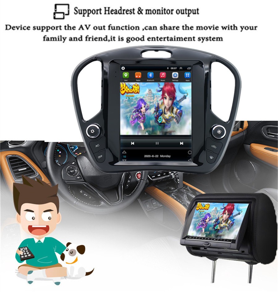 9.7” Vertical Screen Car MP5 Player BT FM RDS Fit For Infiniti ESQ 2014-2022