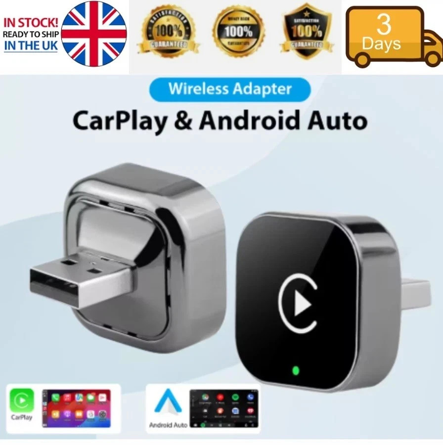 Wireless Carplay Android Auto Adapter USB Car Dongle Connect Box 2 in 1 Mini Box