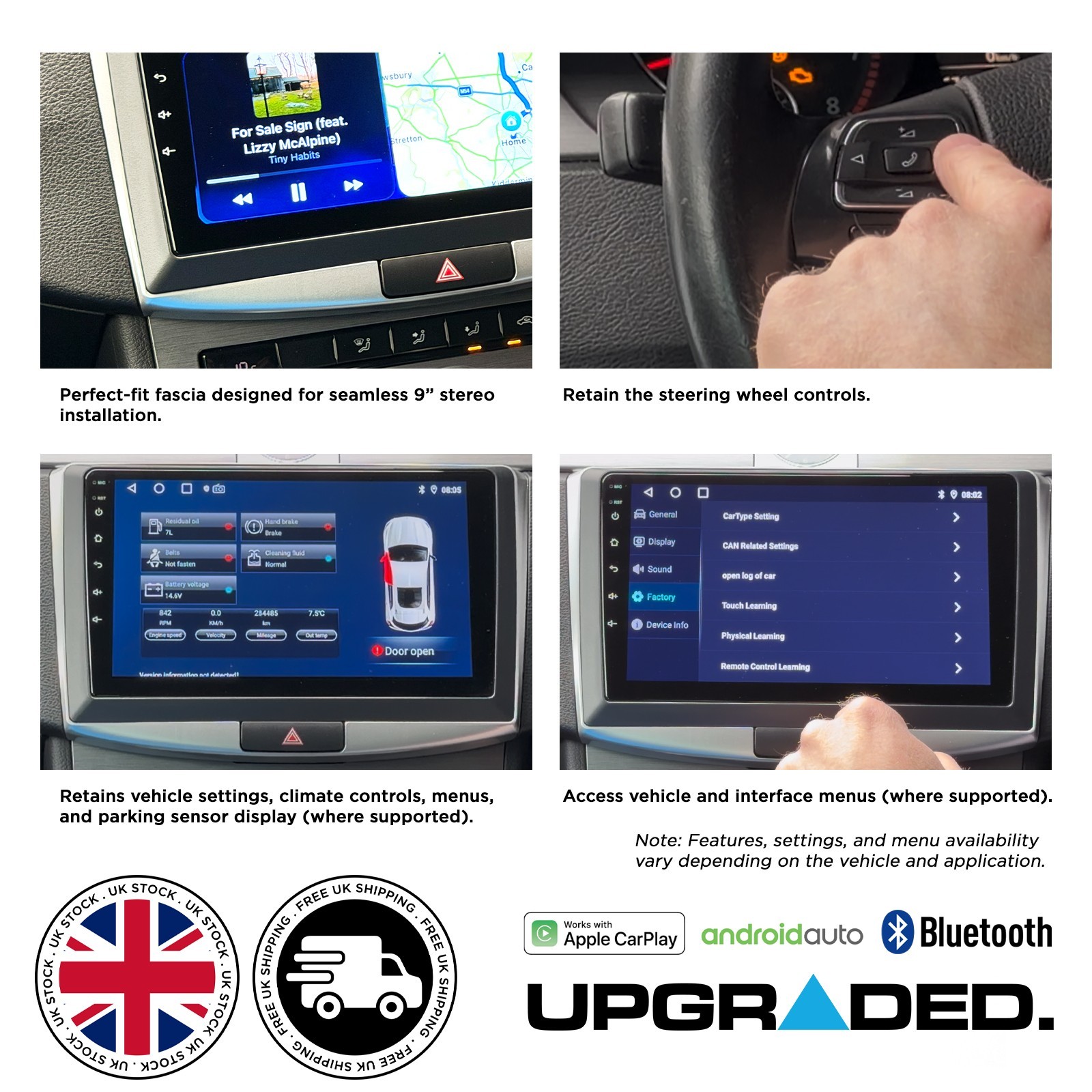 9″ Android Car Stereo for Honda Civic 2012 CarPlay Android – Upgraded FK9HD3