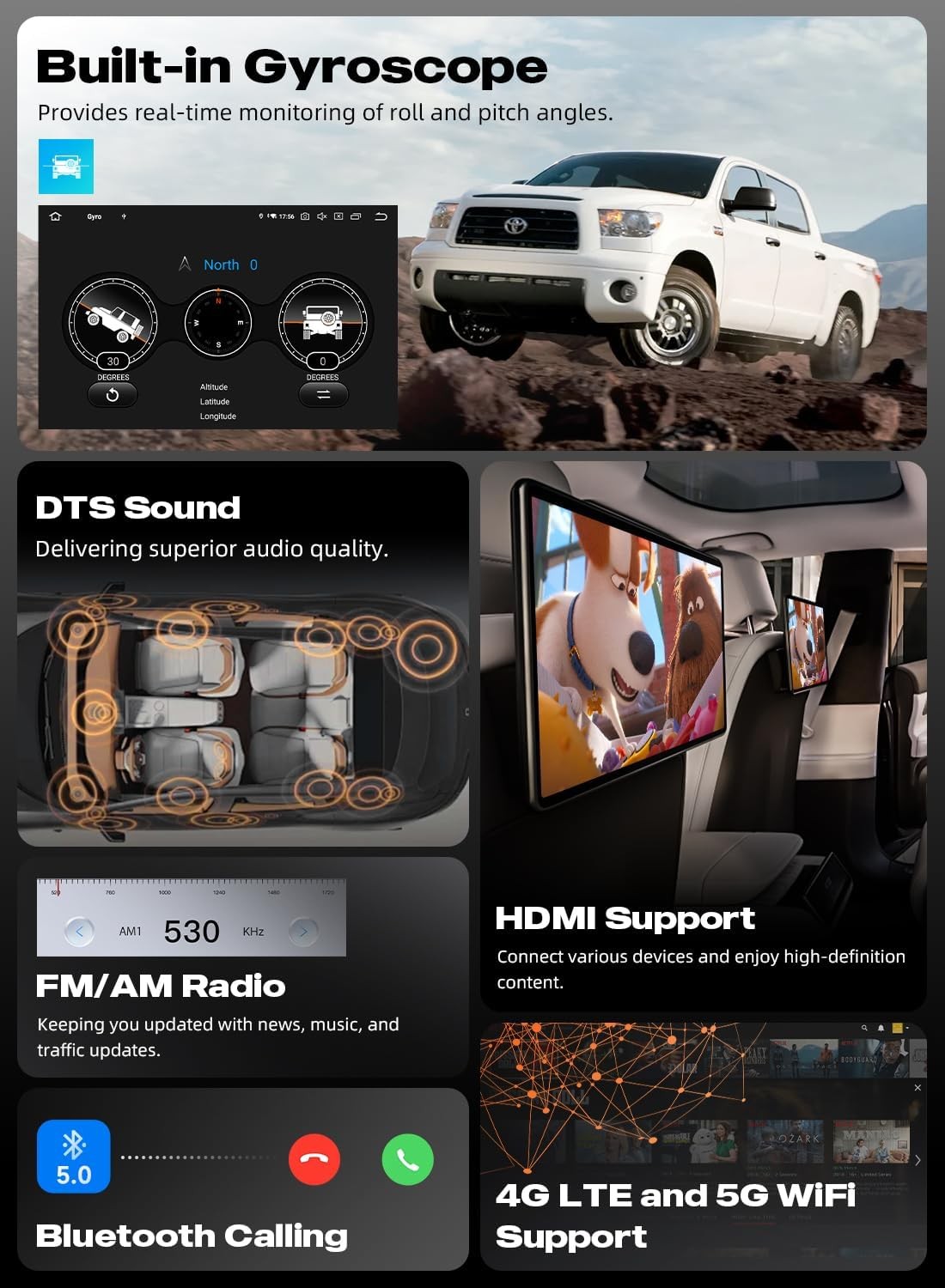 Dasaita 12.3” Car Stereo Radio Ford Maverick 2021-2023 Carplay Android Auto 4G