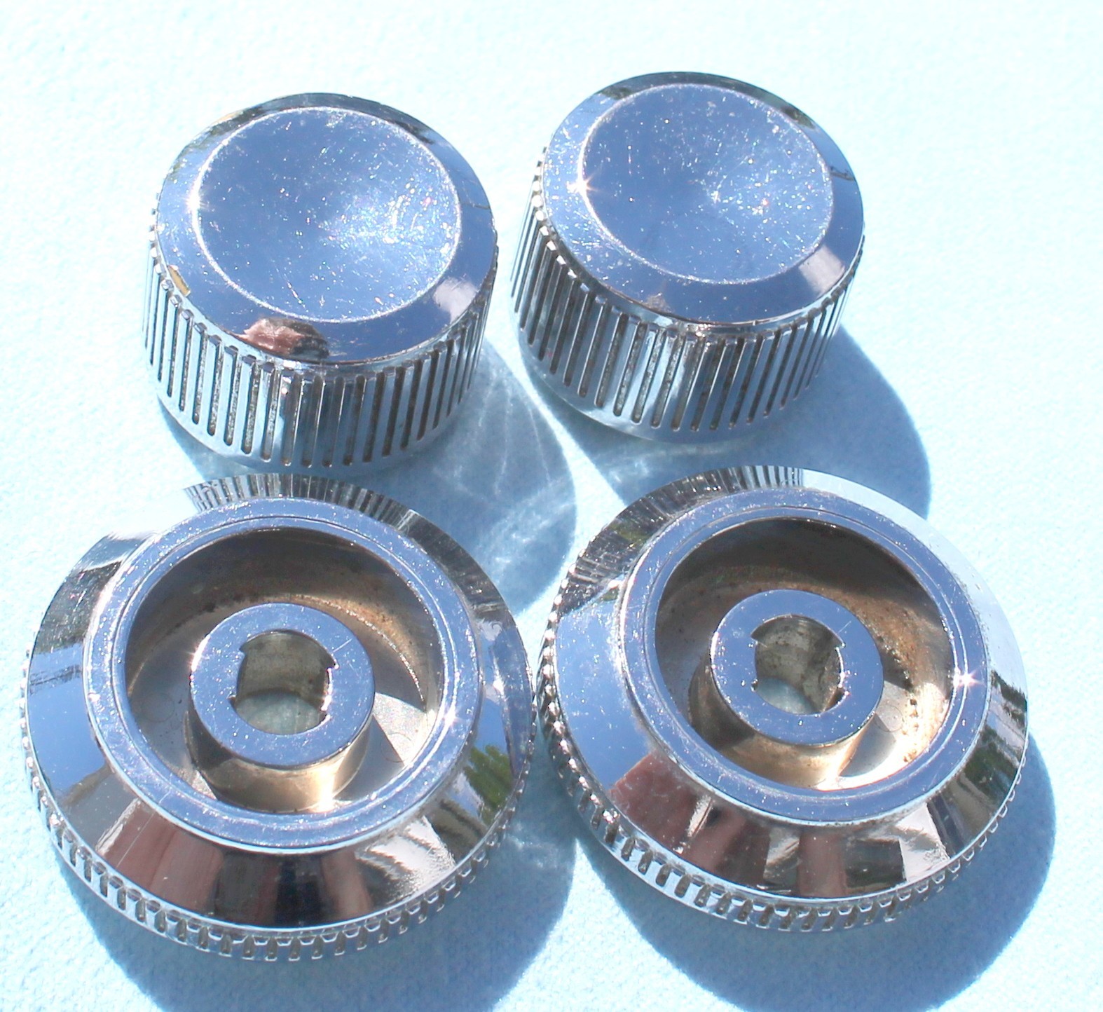1976 1977 1978 1979 OEM MOPAR CHRYSLER DODGE PLYMOUTH CHROME RADIO KNOBS 3501490