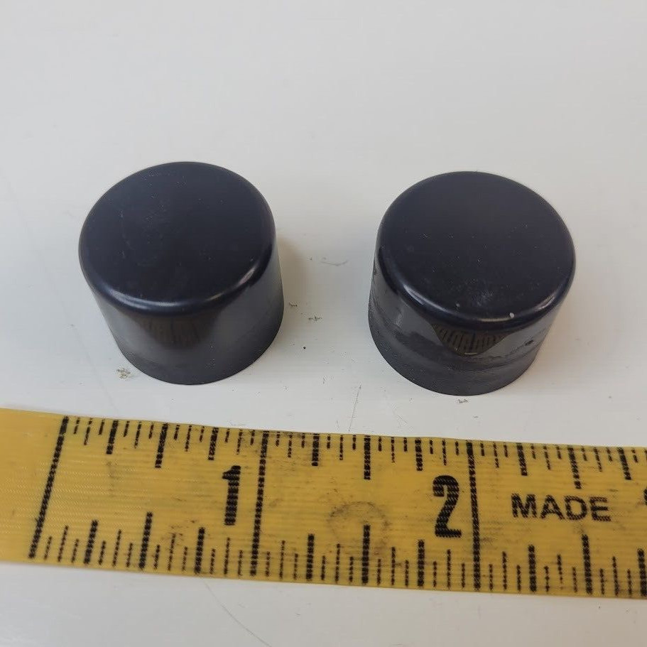 2005-2006 Kia Spectra Radio Knobs Black Silver Set of 2 OEM
