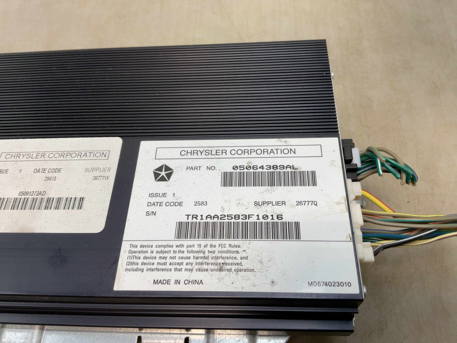 Jeep Wrangler JK OEM Factory Stock Premium Amplifier 05064389AL 2013-2014 176295