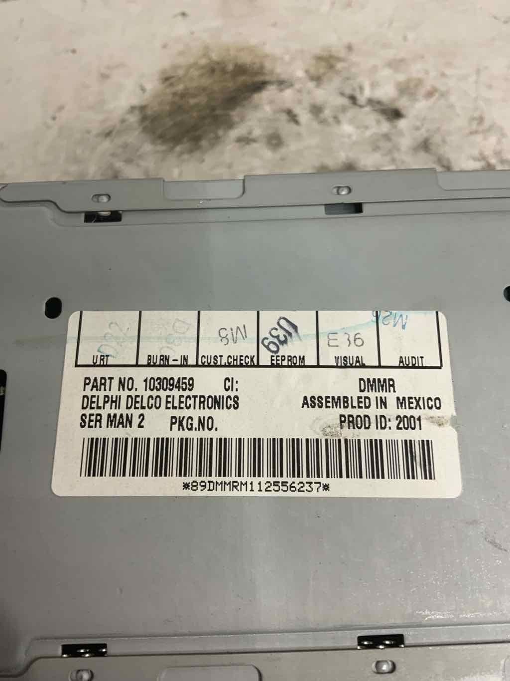 00-05 Chevrolet Cavalier Audio & Visual Equip Radio 10309459 AM/FM/CD 638-1230F