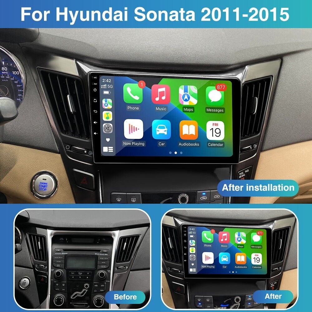 Car Stereo Radio Android 15 GPS Navi Wifi FM BT For 2011-2015 Hyundai Sonata 64G