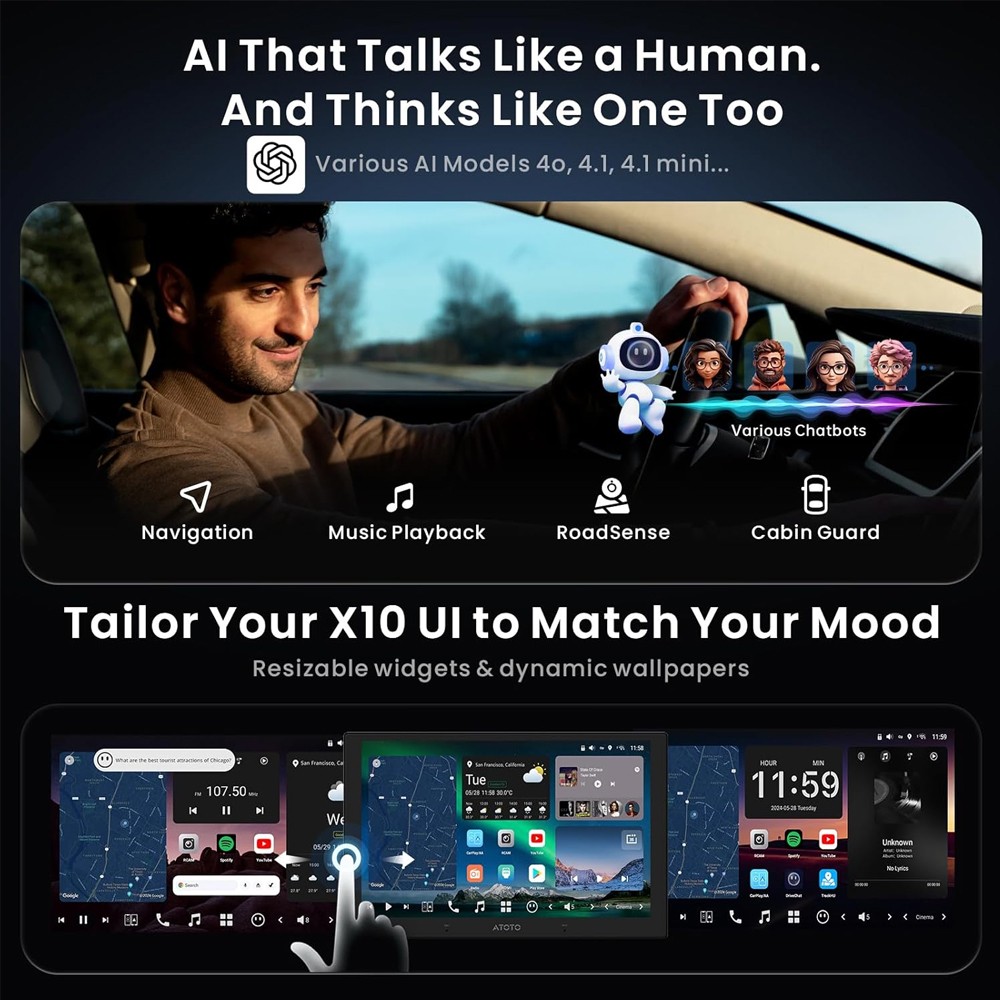 ATOTO S8 Ultra Plus 10.1in Double Din Car Stereo Head Unit GPS Track 4G LTE 2xBT