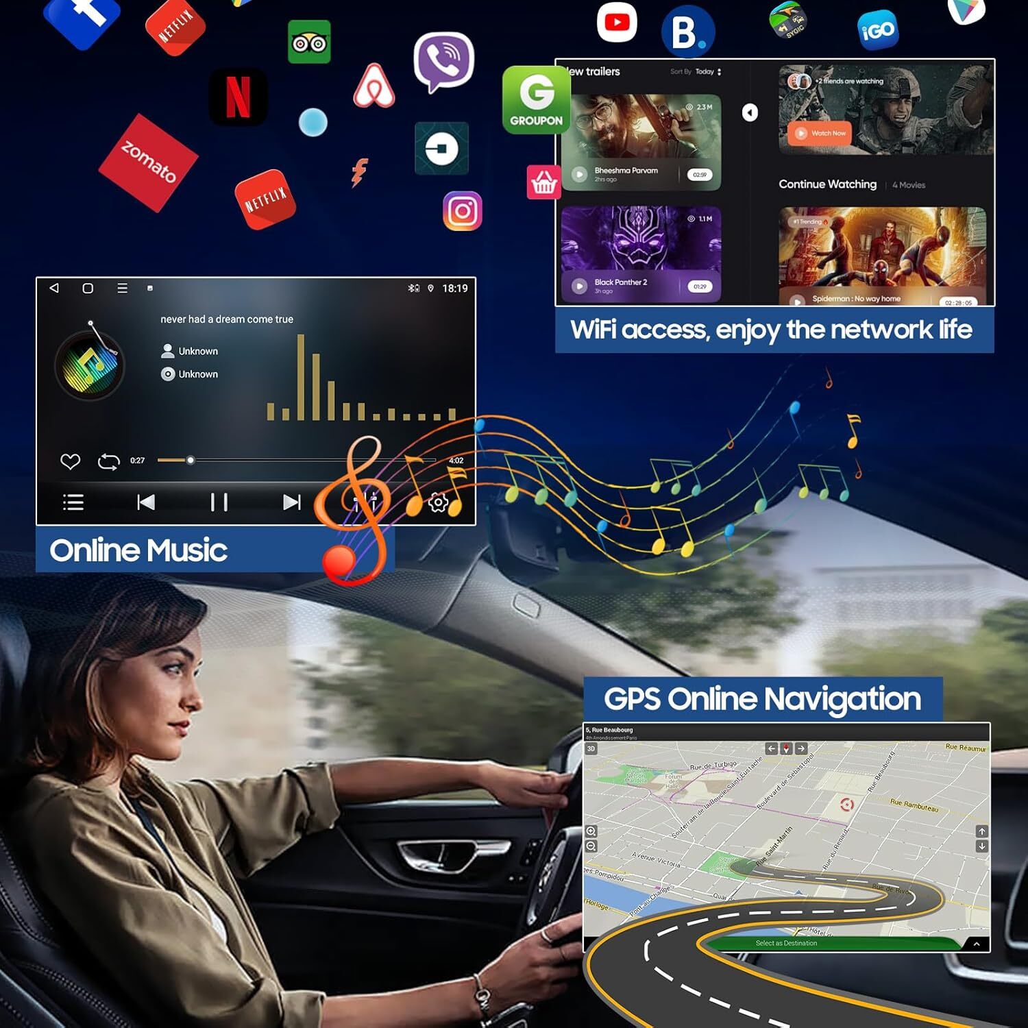 For Chevrolet Camaro 2010-2015 Apple Carplay Android Car Radio Stereo GPS FM RDS