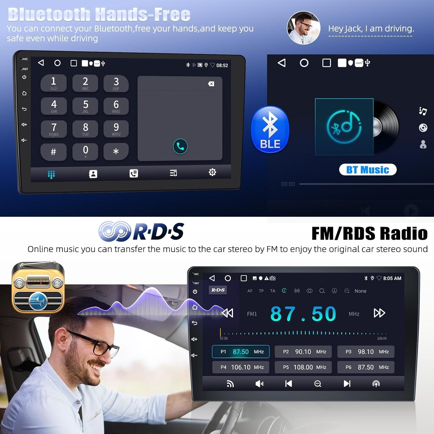 Car Radio Stereo Carplay For 2011-2013 Kia K5 2+32G 9in Quad Core Player