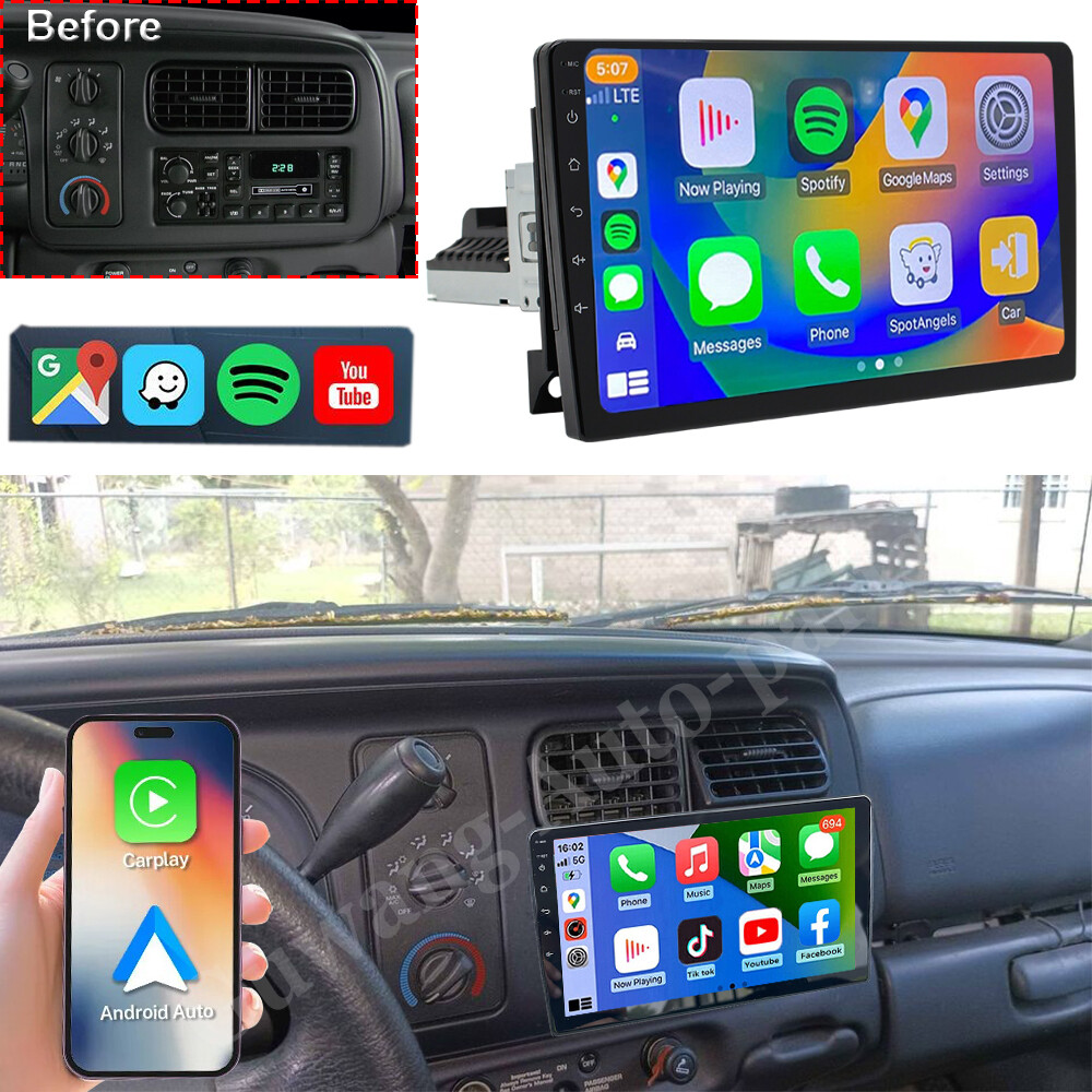 For 1987-2000 Dodge Dakota Android 13 Car Radio Carplay GPS WiFi Head Unit