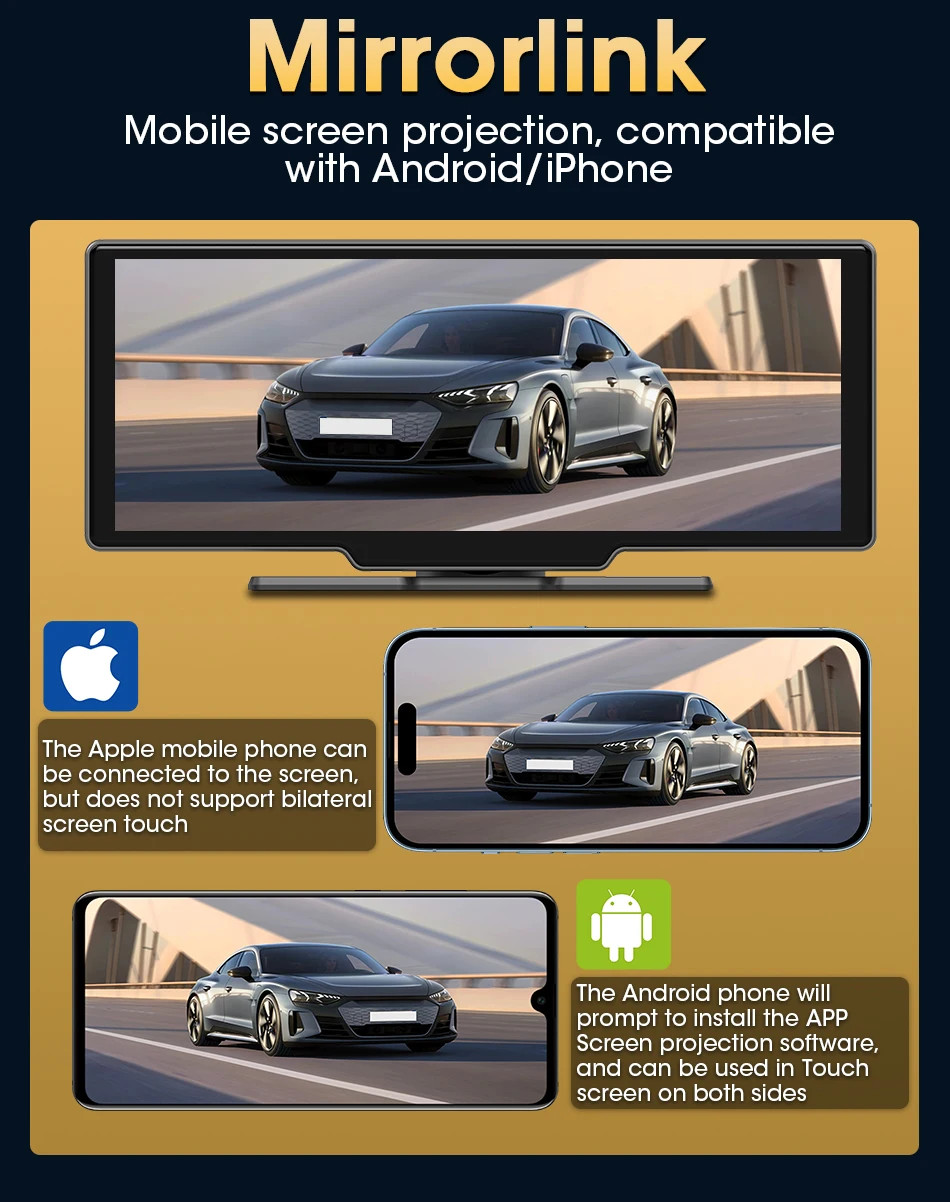 Universal Portable 10.26 Inch Car Intelligent System for 5G WIFI Plug and Play