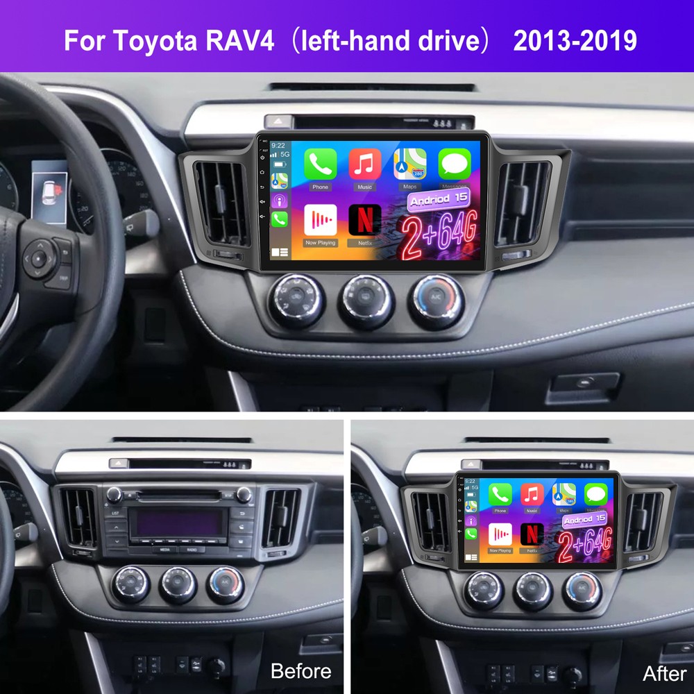 10.1″ For Toyota RAV4 2013-2018 Carplay Car Stereo Radio GPS BT NAVI Android 15