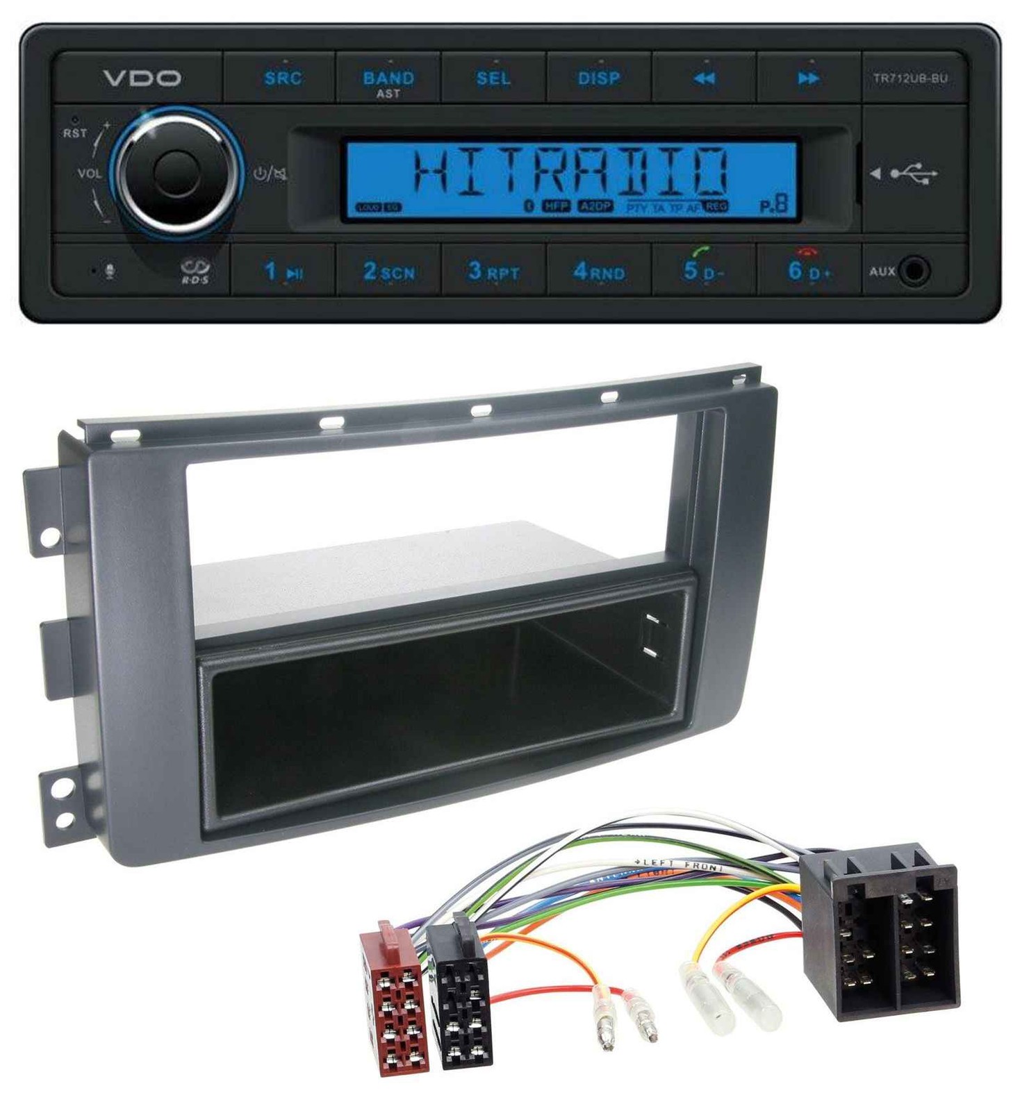 VDO Bluetooth AUX USB MP3 Car Stereo for Smart ForFour 454 ForTwo 451 ISO