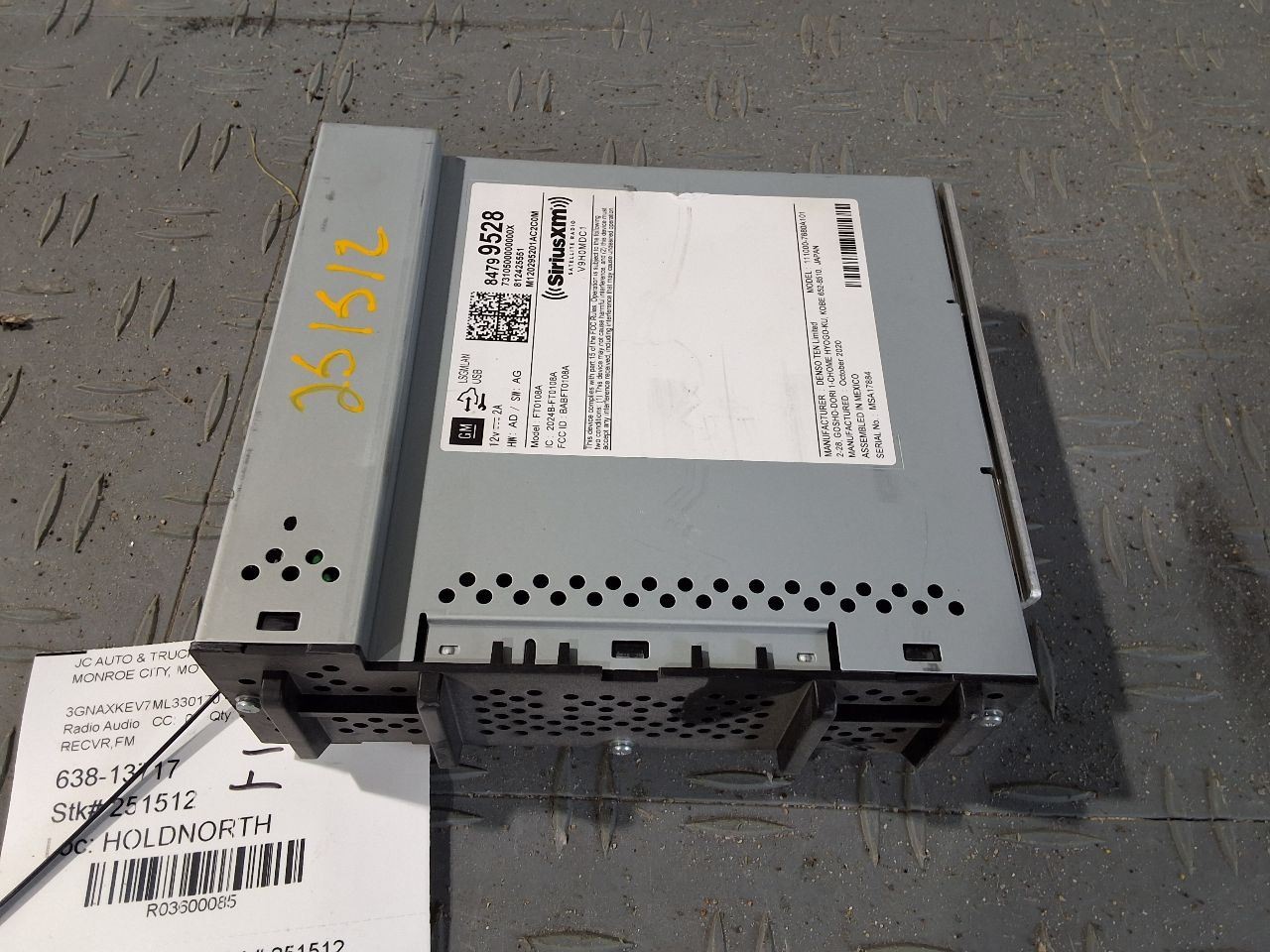 2020-2022 Chevy Equinox Radio Receiver