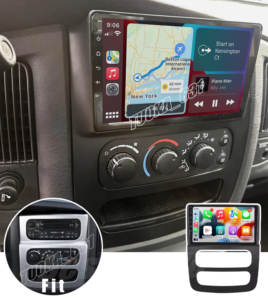 For 2002-2005 Dodge Ram CarPlay Android 13 Car Radio Stereo DSP GPS