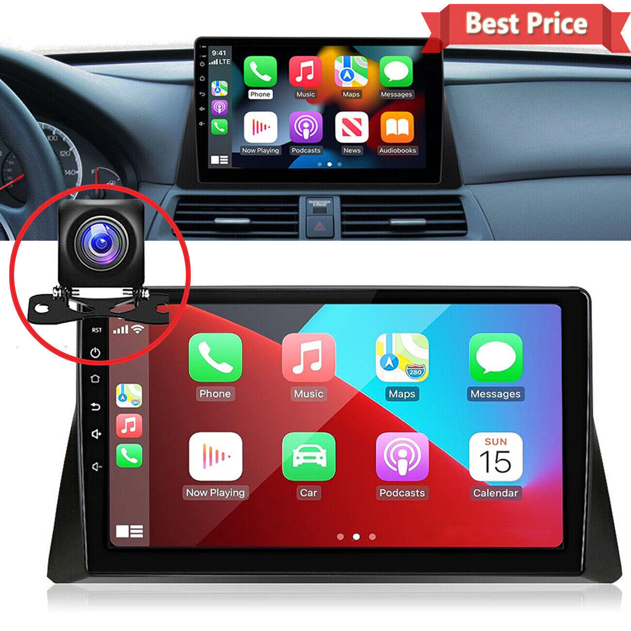 FOR HONDA ACCORD 2008-2012 ANDROID AUTO APPLE CARPLAY CAR STEREO GPS NAVI RADIO