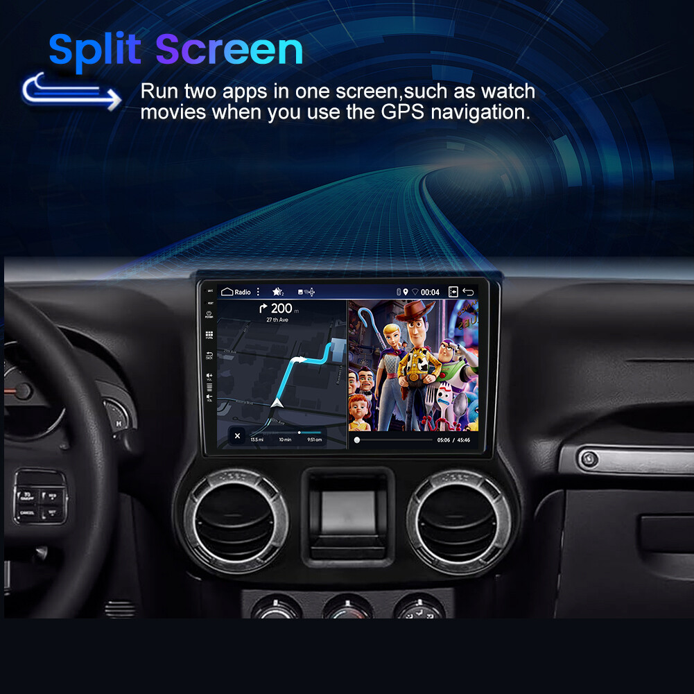 For Jeep Wrangler 2007-2017 Android 14 Car Stereo CarPlay GPS Navi 💥8GB+256GB💥