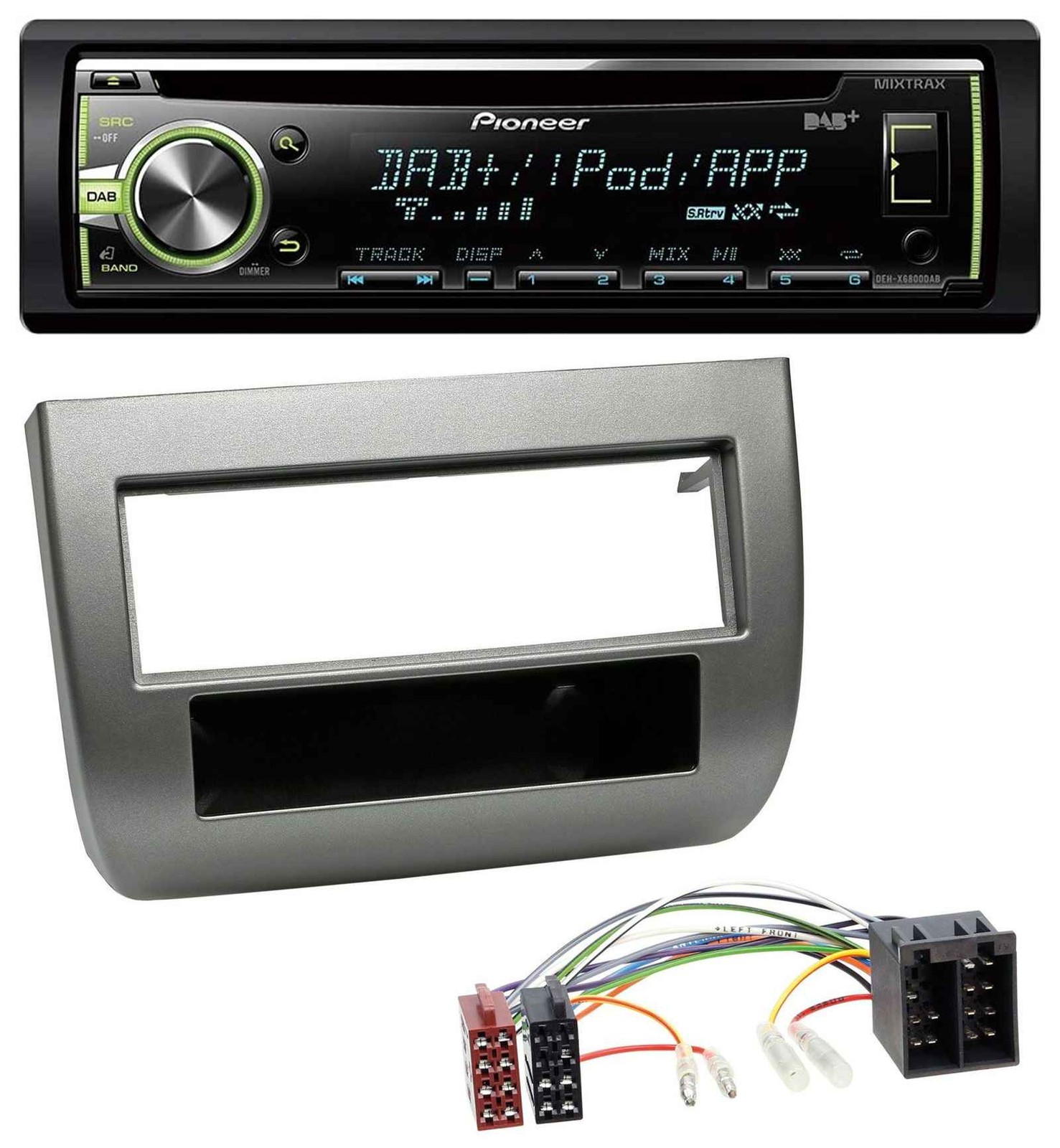 Pioneer DAB USB MP3 AUX CD Car Stereo for Lancia Y 843 03-11 Dark Silver Metallic