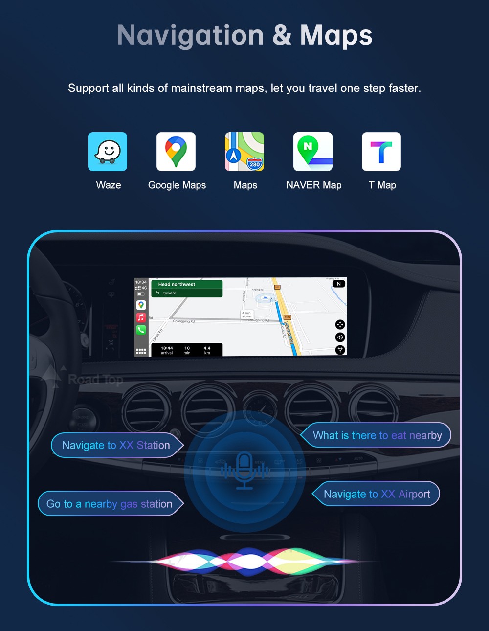 Wireless Carplay Android Auto Interface For Benz C Class GLC 2015-2018 NTG5.0