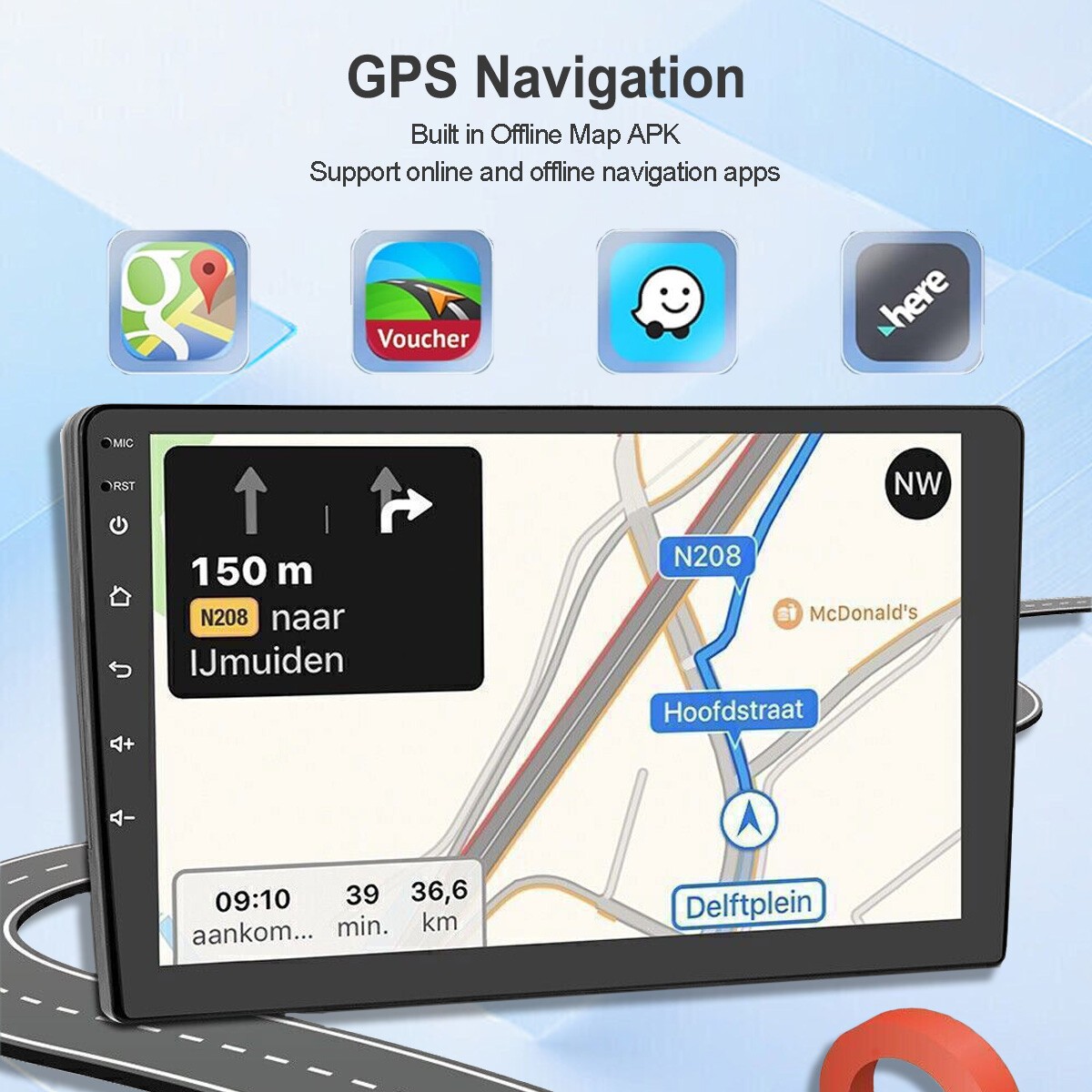Car Radio Stereo Carplay For 2011-2013 Kia K5 2+32G 9in Quad Core Player