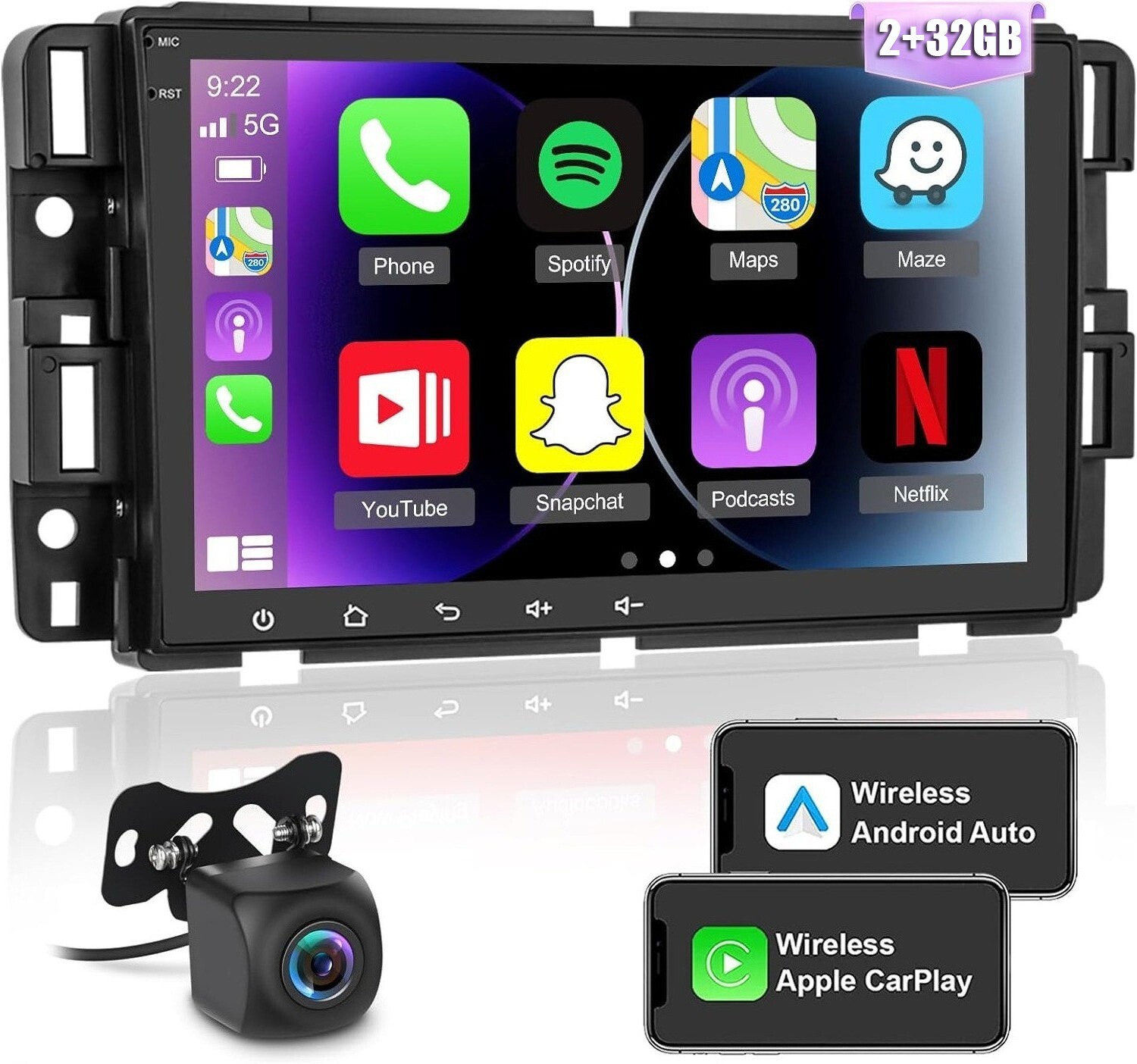 For 2007-2013 Silverado GMC Car Radio Stereo Carplay 4+64G 8in Player BT