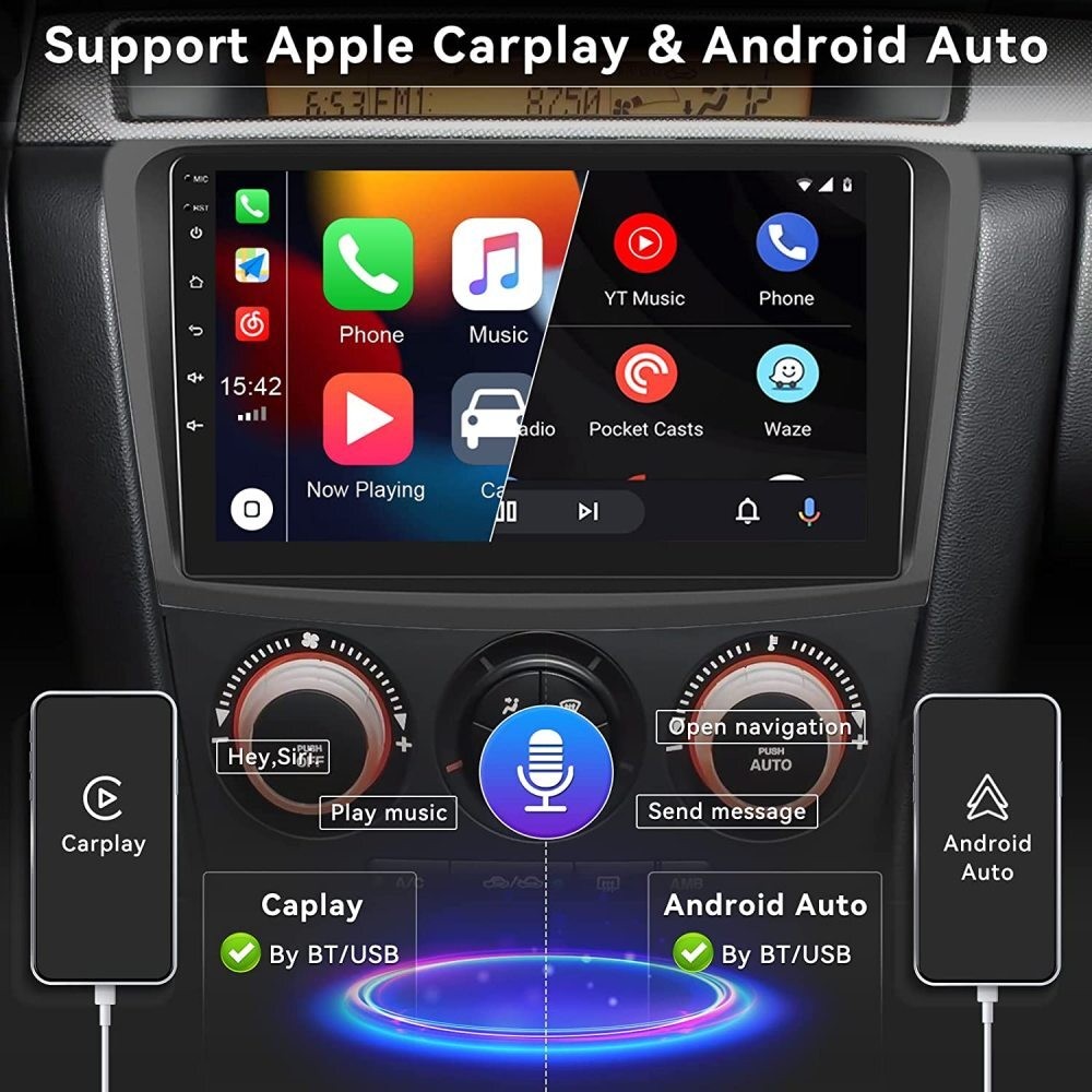 9″ For Mazda 3 2010-2013 Apple Carplay Car GPS Navi Radio Stereo WiFi 4+64GB AHD