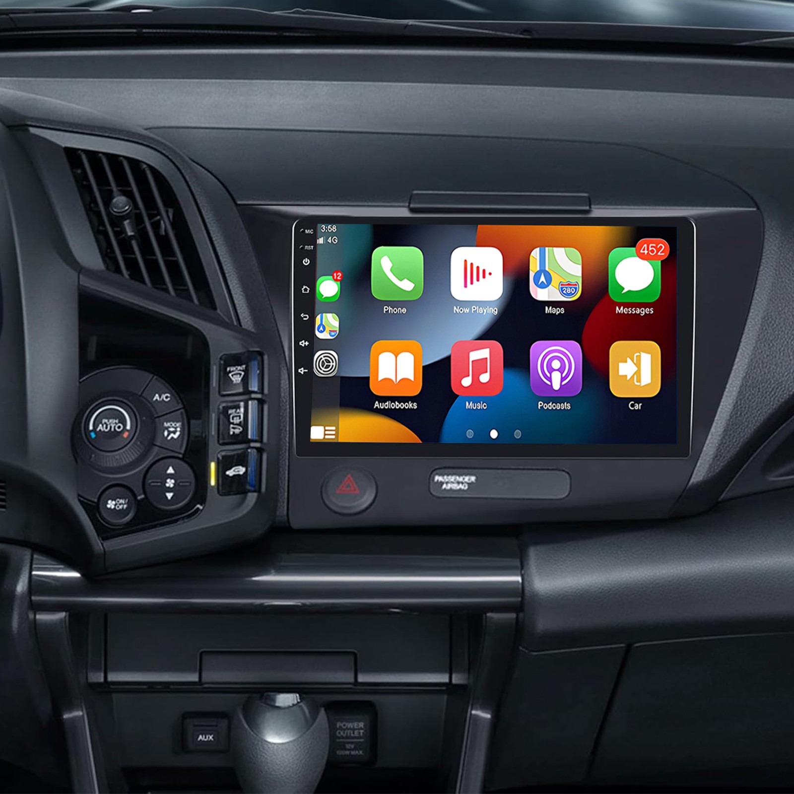 Carplay Android Auto Car Head Unit 9inch Screen 2+64G For Honda CRZ CR-Z 10-16