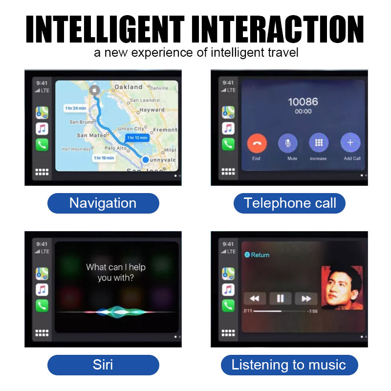 2-in-1 Wireless CarPlay Android Auto Adapter Plug & Play USB for iPhone IOS