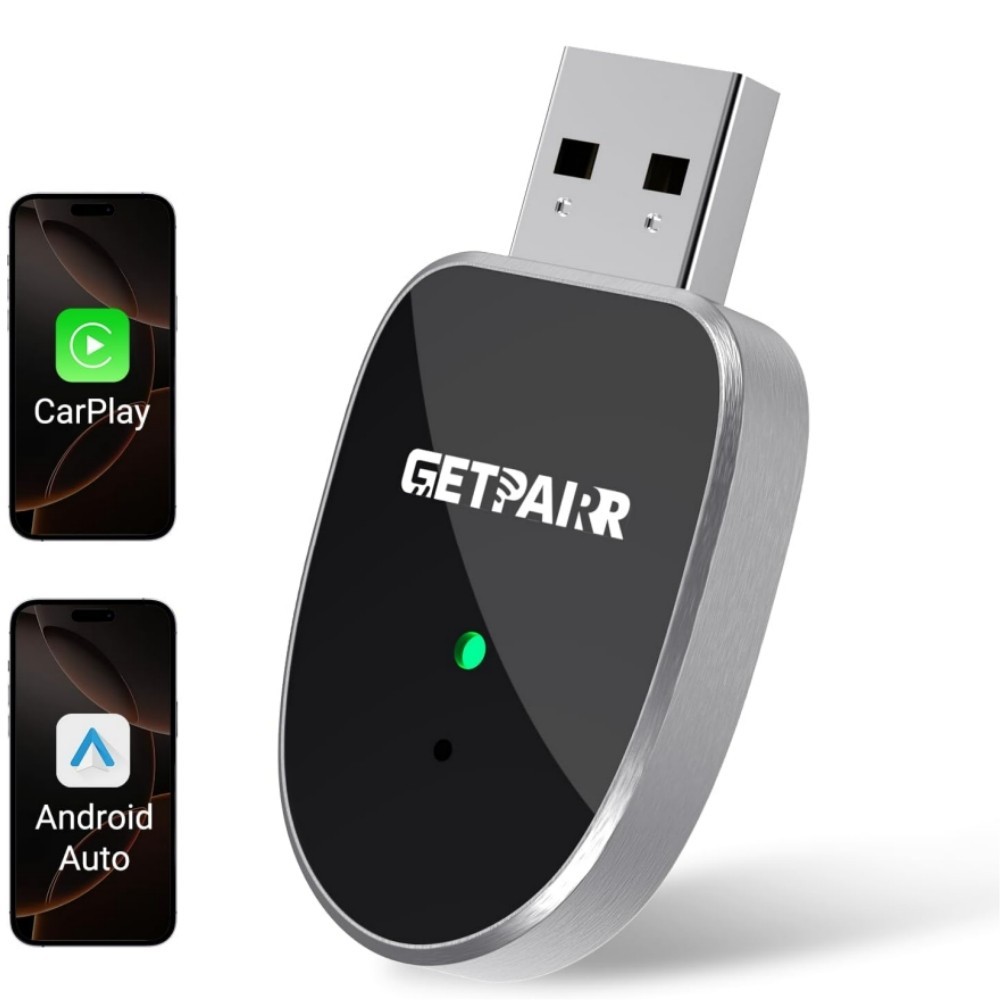 GetPairr Mini 2-in-1 Wireless Carplay & Android Auto Adapter Bluetooth Dual-WiFi