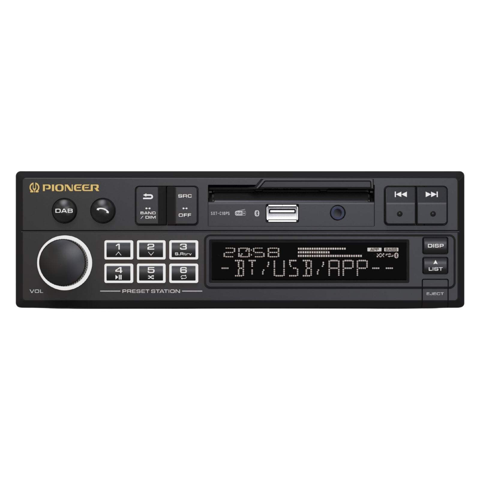 Pioneer SXT-C10PS Retro Car Stereo Bluetooth DAB+ USB Aux Classic Radio OEM Look