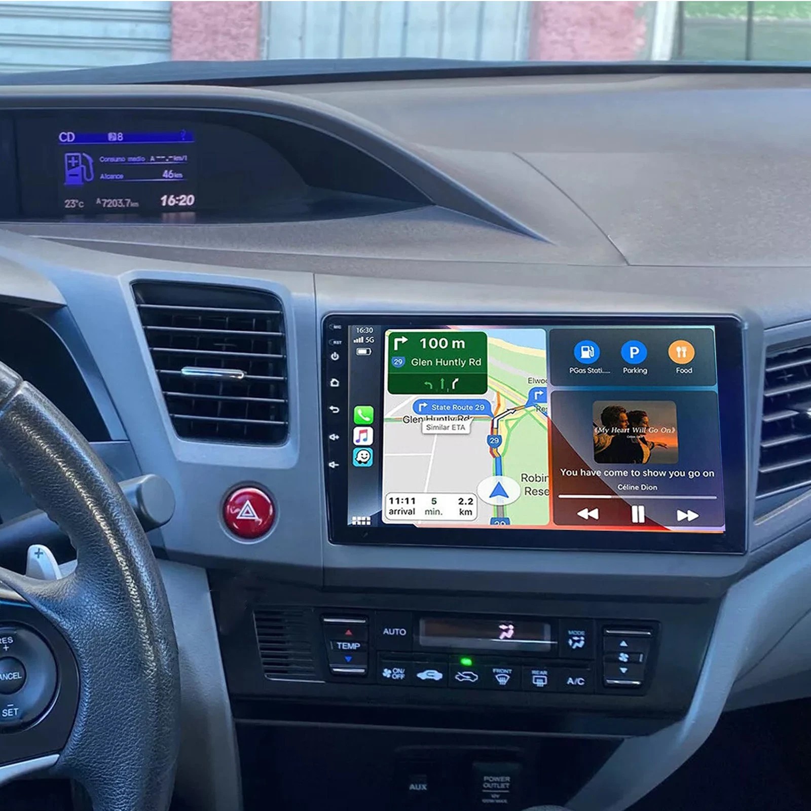 For 2012 Honda Civic LX Sedan 9in Android 15 Car Stereo GPS Navi Apple Carplay