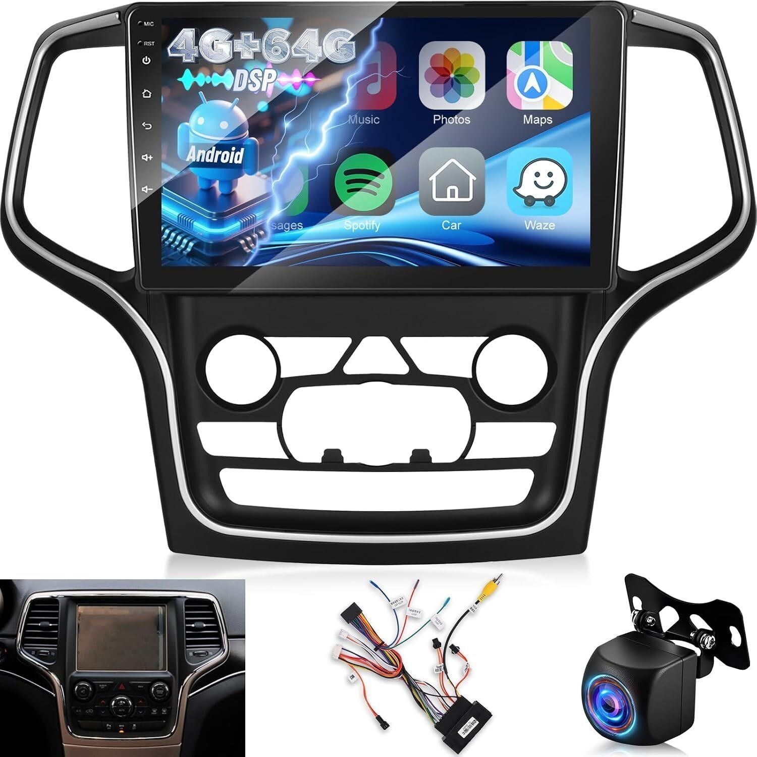 10in Android Auto/Carplay Stereo/Radio for 2014-2020 Jeep Grand Cherokee