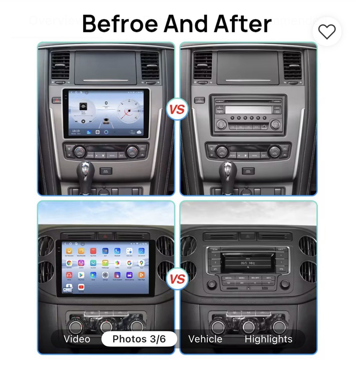 Car Universal Radio Customized 2K 7870 Car Stereo System Support 4G LTE 6+128G