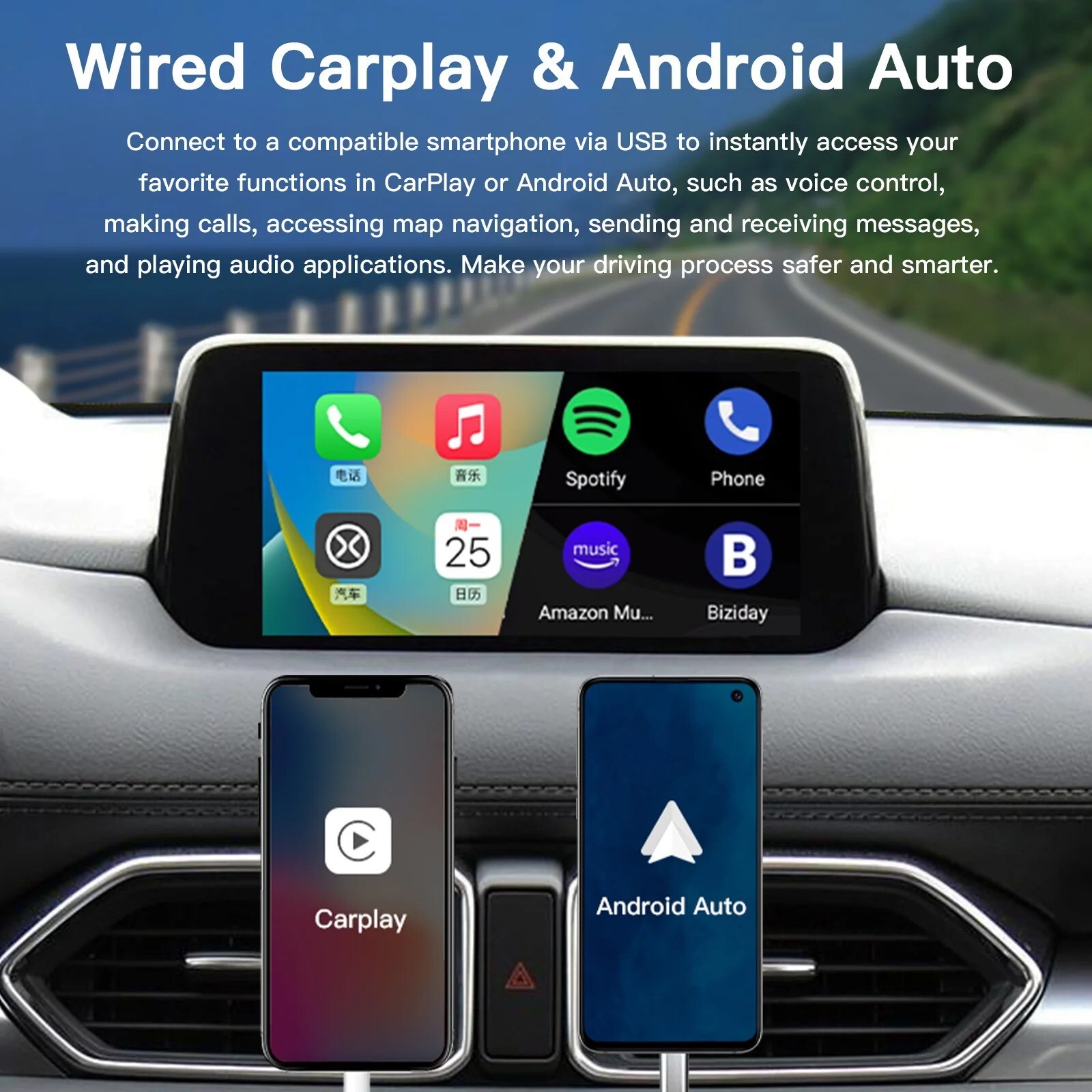 Mazda WIRELESS Android Auto Kit Apple Carplay CX5 CX3 CX9 MX5 Mazda 6 Mazda 3