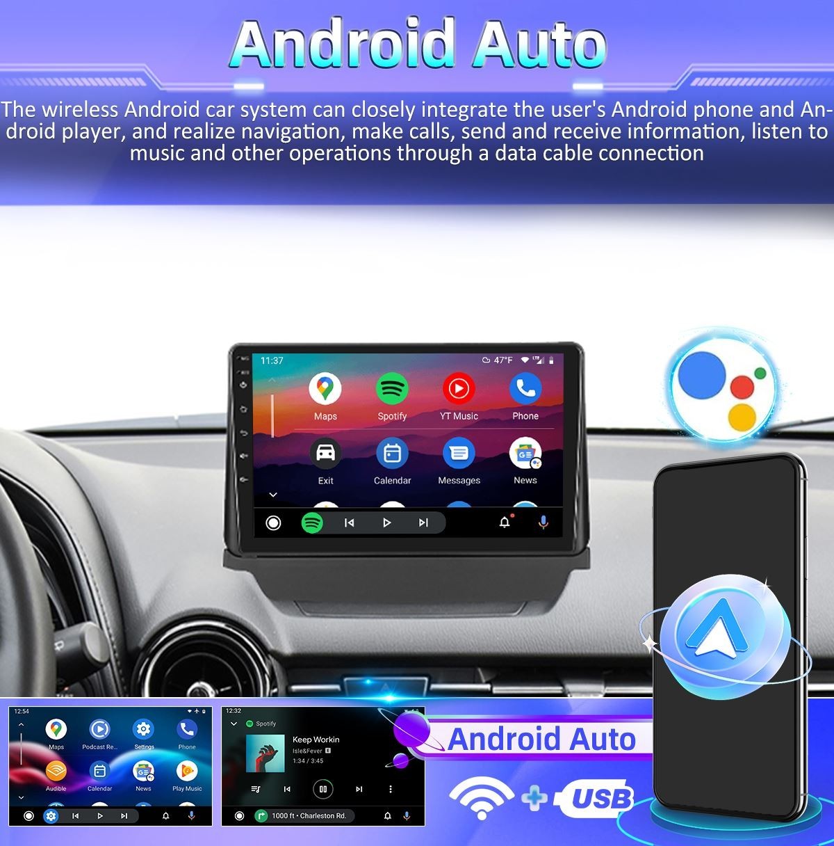 9”Android Apple CarPlay Auto 64G Head Unit Car radio For Mazda 2/CX-3 2016-2021
