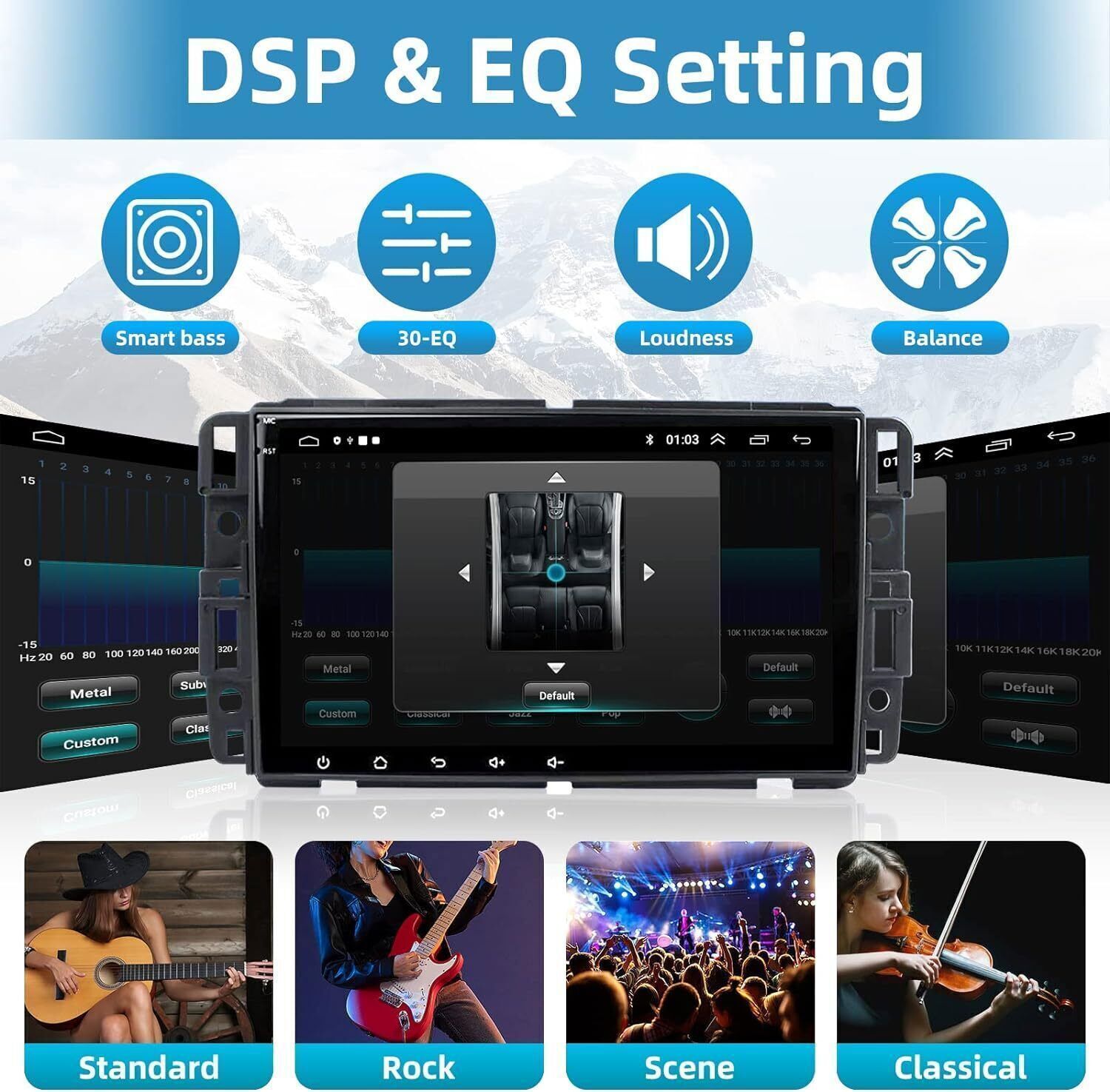 For 2008-2024 Chevrolet Express 8″ Android 13 Carplay Car Stereo Radio GPS Navi