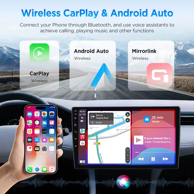 Junsun Android Car Stereo with Qualcomm for Mazda 5 2005-2010, Carplay and 360°