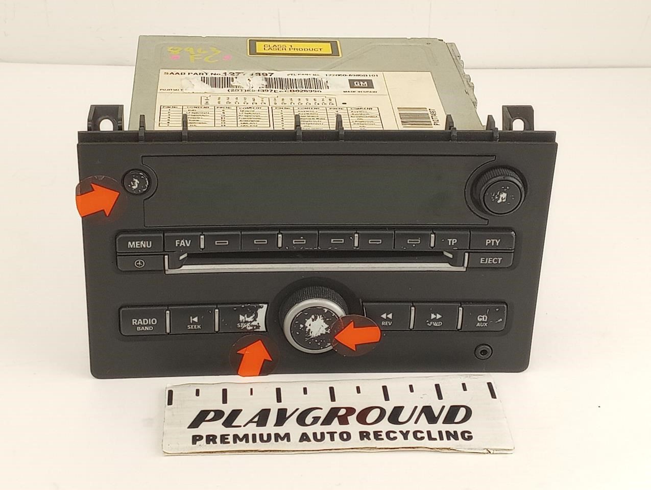 Saab 9-3 Six Disc CD AM FM Radio Stereo Receiver Head Unit Fits 2007-2008 07 08