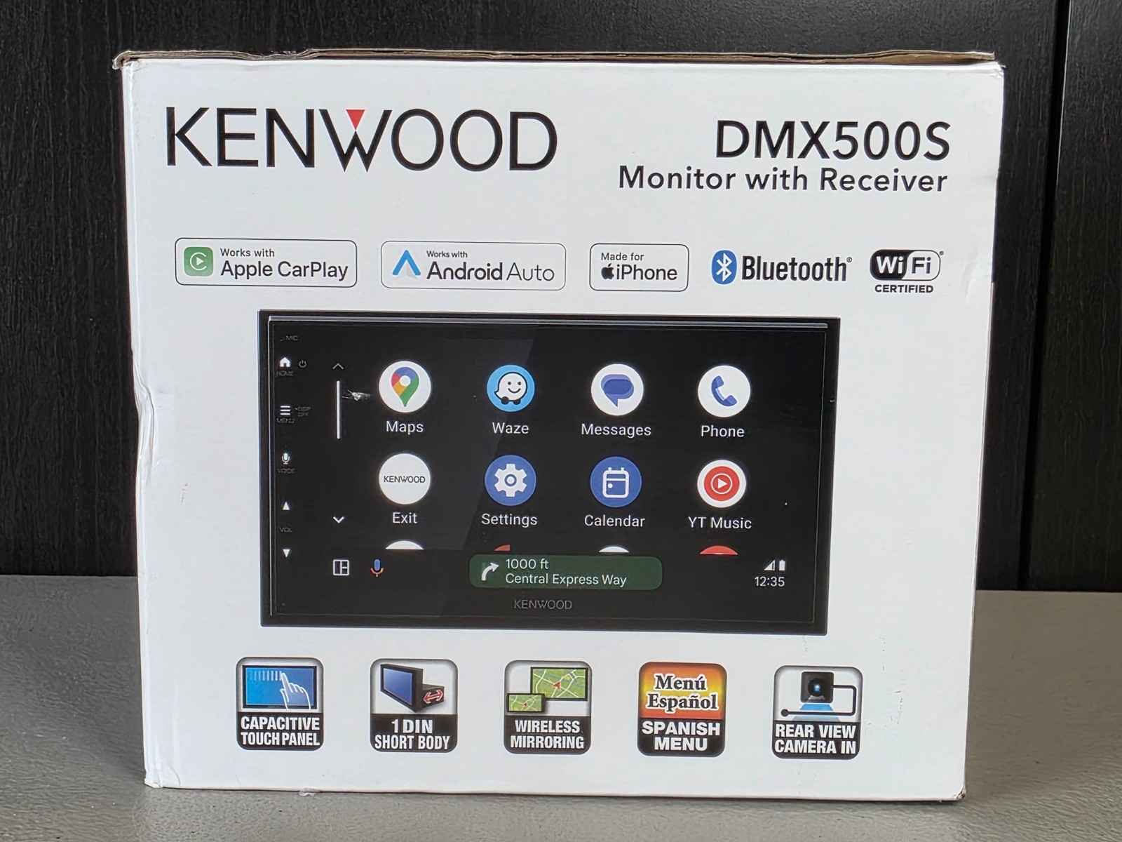 Kenwood DMX500S Monitor w/ Receiver -6.8″ Touchscreen, Bluetooth & Carplay