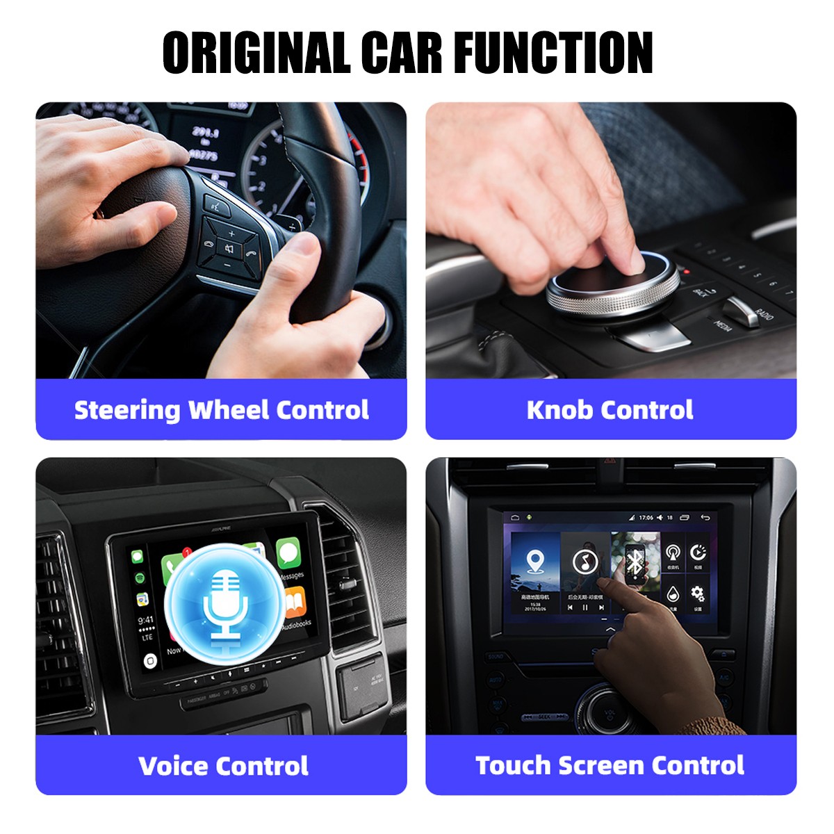 5G WIFI USB Wireless CarPlay Adapter For iPhone Android Auto Dongle Plug & Play