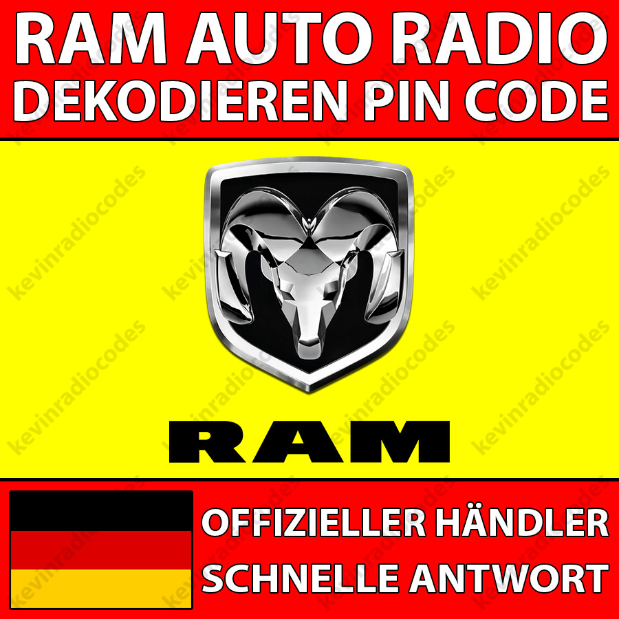 ✅RAM RADIO DEKODIEREN PIN CODE VP2 VP3 VP4 UCONNECT 5.0 7.0 8.4 12.0 MOPAR NAV✅