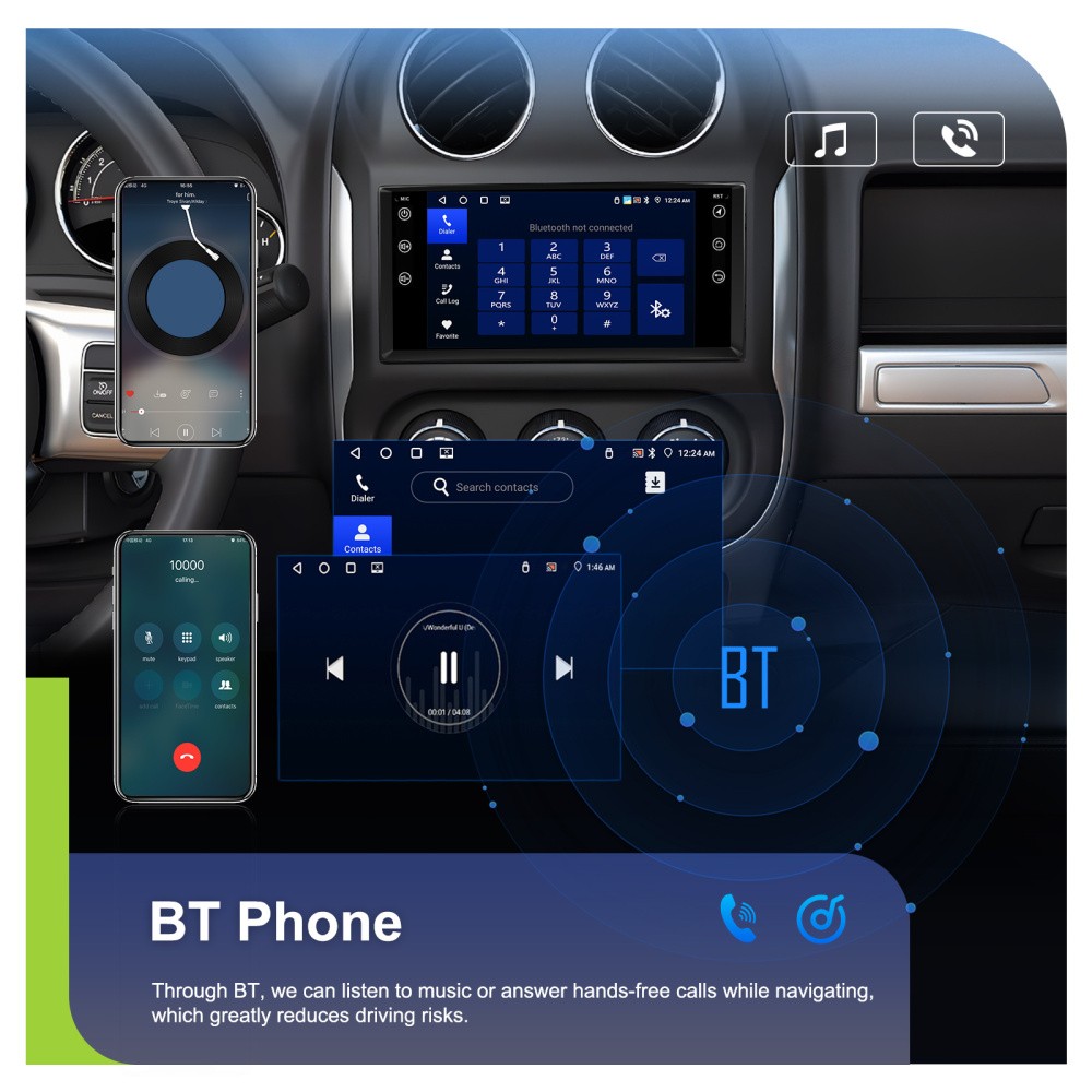 4+64GB For Dodge RAM 1500 2500 2009-2012 Carplay Android 15 Car Radio GPS Stereo