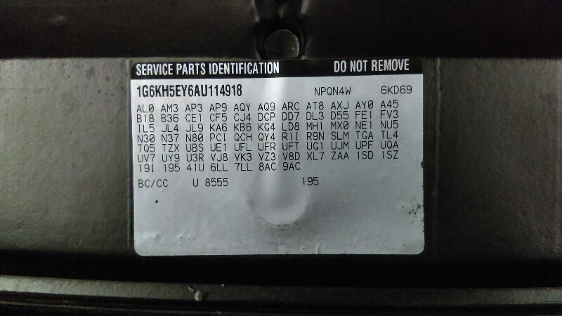 08-11 Cadillac DTS Radio Option U3R ID 25801678 Bose Navigation